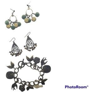 BOHO JEWELRY BUNDLE [2 EARRINGS & 1 CHARM BRACELET]